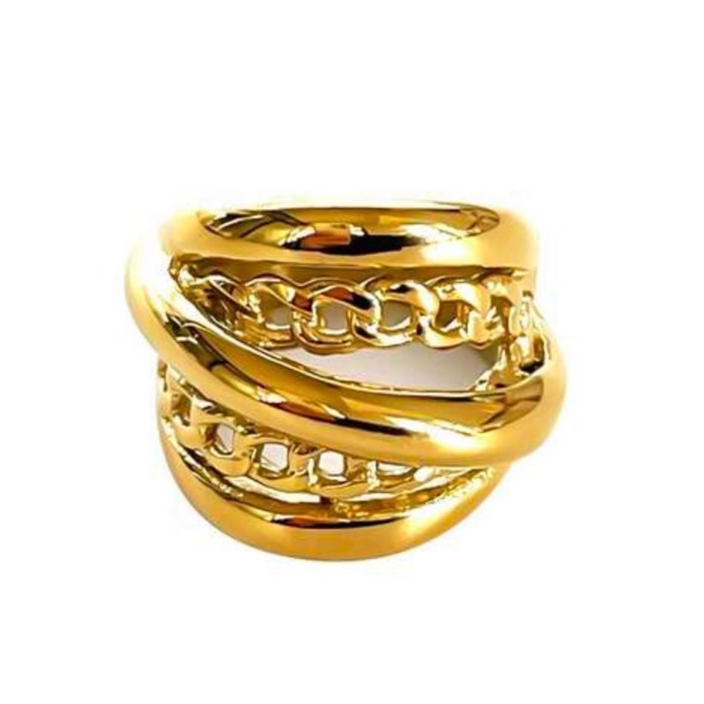 Elegant Gold Chain Ring